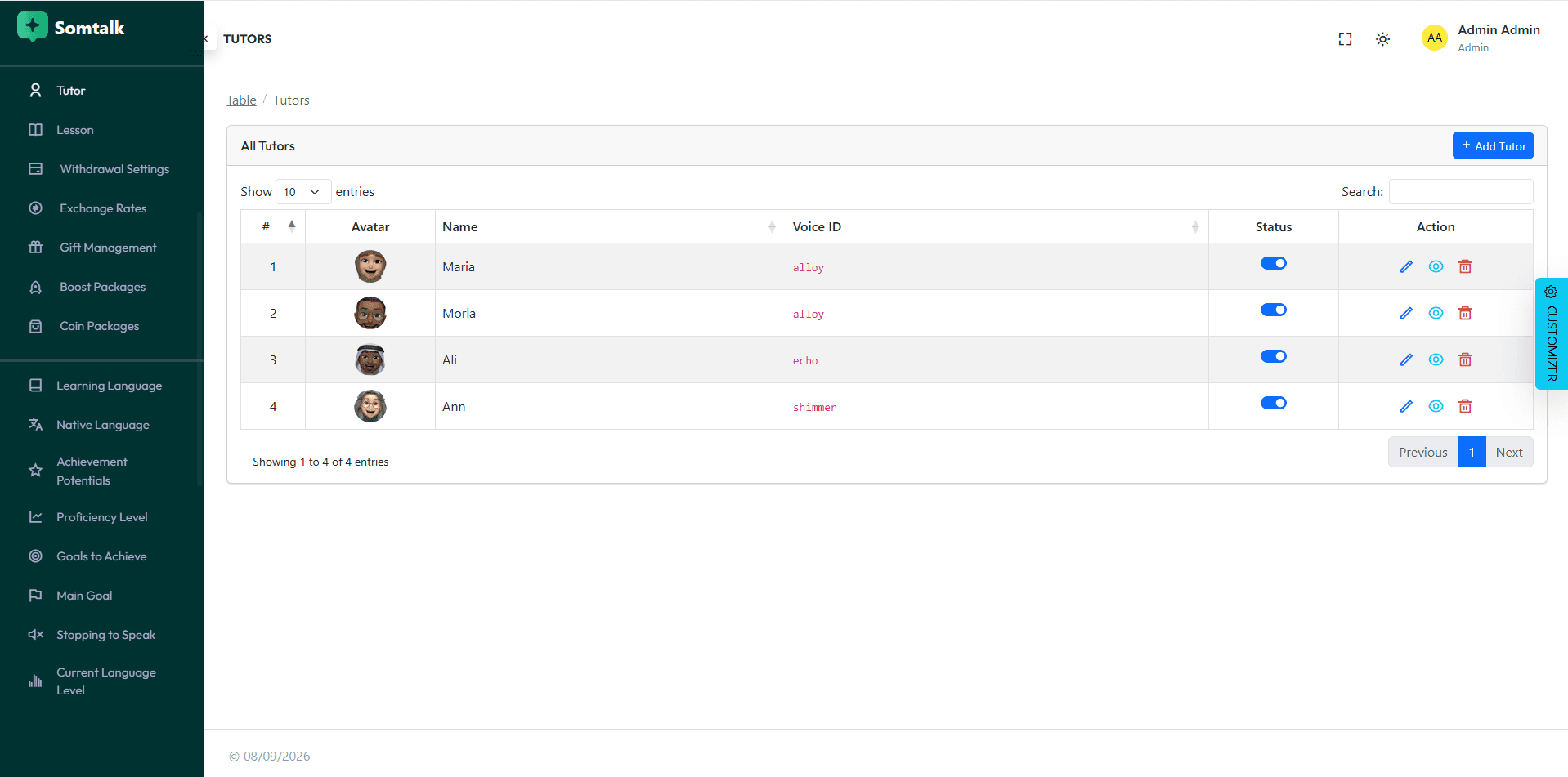 Subscription revenue tracking