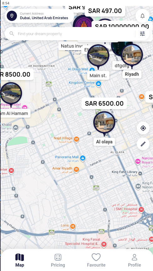 Interactive Map Property Search